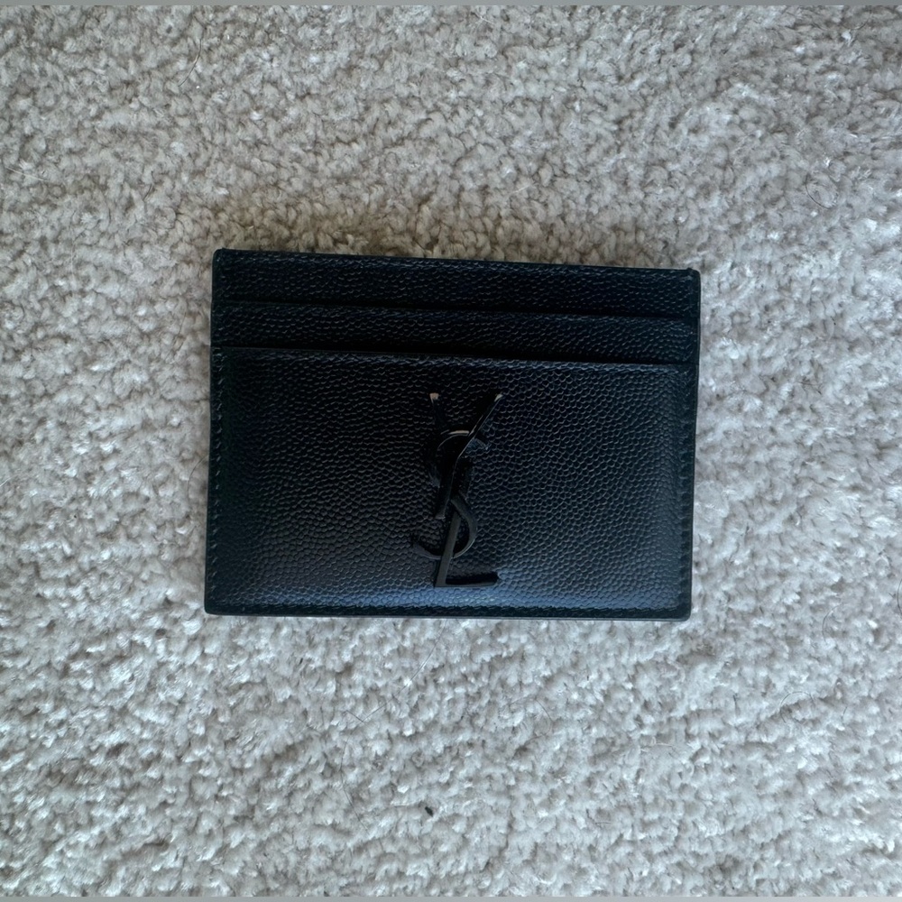 Ysl Monogrammed leather card wallet